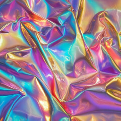 Holographic Rainbow Foil Iridescent Texture Background