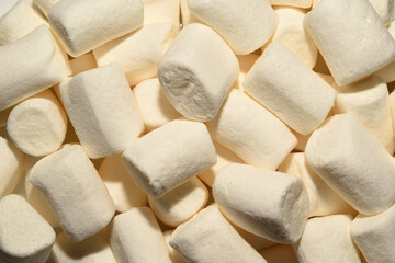 Primer plano malvaviscos o nubes de azucar.