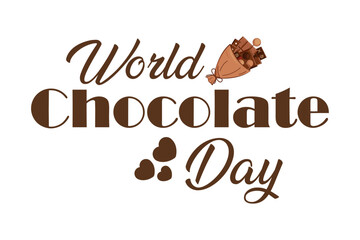  World Chocolate Day typography-design – Sweet Gift Bag Vector Illustration