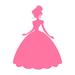 Pink Silhouette of Woman in Ball Gown © Creative