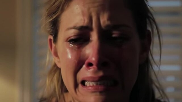 femme en train de pleurer