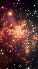 Obraz premium Stellar Nebula with Bright Star Clusters and Cosmic Dust