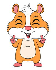 Cute Hamster Animal cartoon