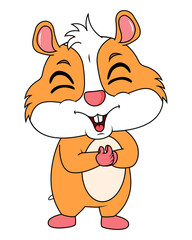 Cute Hamster Animal cartoon