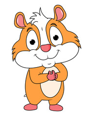 Cute Hamster Animal cartoon