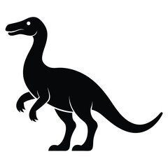 abelisaurus dinosaur silhouette icon isolated on white background