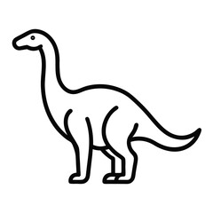 abelisaurus outline icon isolated on white background
