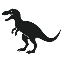 albertosaurus dinosaur silhouette icon isolated on white background
