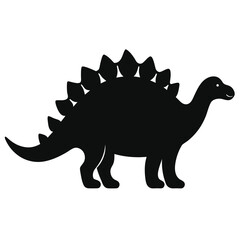ankylosaurus dinosaur silhouette icon isolated on white background