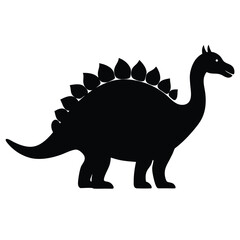 ankylosaurus dinosaur silhouette icon isolated on white background