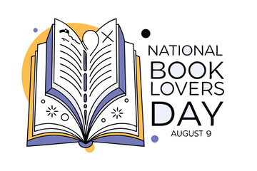 Open book icon design for national book lovers day celebration