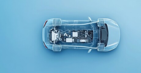 "3D rendering of car interior viewed from outside