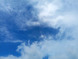 Clear Blue Sky with Soft Clouds