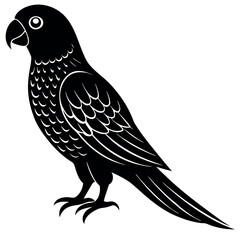 Fototapeta premium Simple Parrot silhouette vector illustration. 
