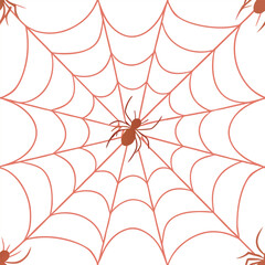 Seamless vector, Cyber Circuit Web - Thin digital lines forming a complex, glowing web