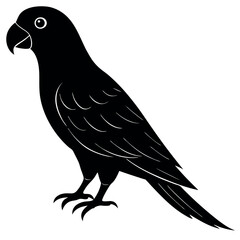 Fototapeta premium Simple Parrot silhouette vector illustration. 