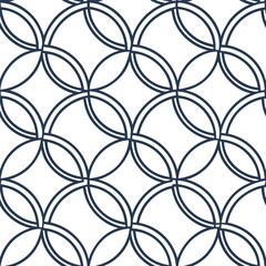 Seamless vector, . Techno Mesh Circles - Interwoven digital circles creating a glowing, net-like structure