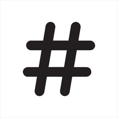 Obraz premium Hashtag Icon design with white background 