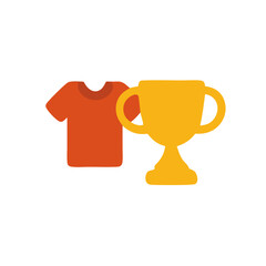 A shiny golden trophy symbolizing victory, competition, and success in sports or events.