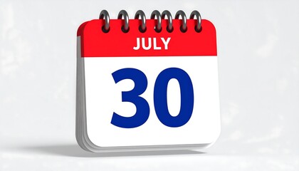 3D calendar July 30