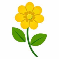 Celandine Vector Illustration | Generative AI and Linocut Silhouette Floral Design