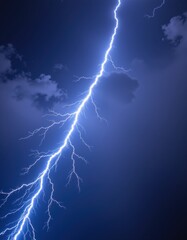 Lightning strikes dramatically over dark clouds nature photography stormy environment captivating view