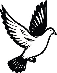 Obraz premium Pigeon bird flying - Dove bird on transparent background