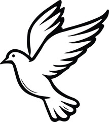 Pigeon bird flying  - Dove bird on transparent background