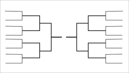 Blank Tournament Bracket Template  Printable Double Elimination Chart for Competitions