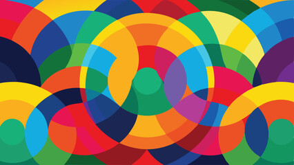 Colorful Abstract Circle Pattern Background