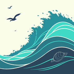 Ocean Wave Gradient Blend