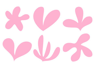 abstract foliage shape in pink color