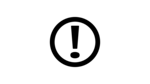 Warning sign animation. Danger warning footage template, warning sign logo animation with a white background. alert risk safety danger road warning sign sign symbol