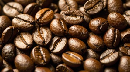 Obraz premium Close-up of roasted coffee beans (1)