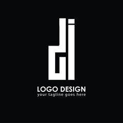 DI DI Logo Design, Creative Minimal Letter DI DI Monogram