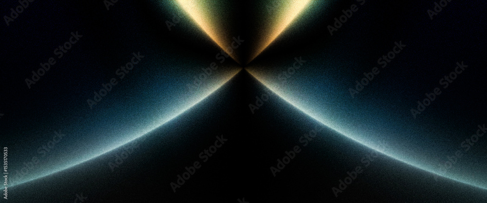 Poster Abstract dark gradient background with smooth noise texture, curved lines, and soft glowing light effect