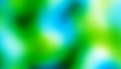 World environment day concept: green and blue abstract blur spots background with bokeh effect and transparency