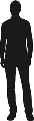 Standing male figure silhouette in casual attire