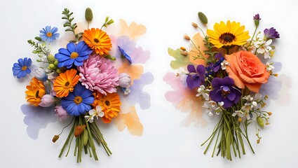 Obraz premium Vibrant Floral Arrangements A Stunning Display of Colorful Bouquets