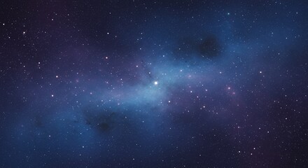 Fototapeta premium Night Star Field in Deep Blue and Purple