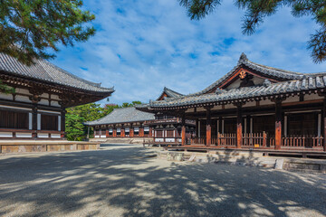 Obraz premium Toshodai-ji Temple is located in Nara City,Nara Prefecture,Japan is the head temple of the Ritsu Sect of Buddhism in Japan.UNESCO designated as World Heritage Site.