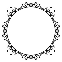 BORDER OVAL ORNAMENT STYLE VECTOR DESIGN
