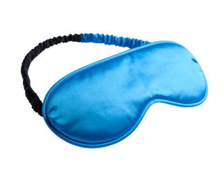 Comfortable blue sleep mask for better rest.