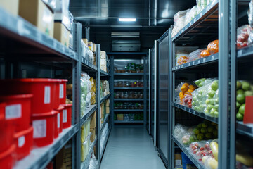 Fototapeta premium Cold storage are of a restaurant