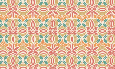Striped Ethnic Ornament Pattern in Art Nouveau Style