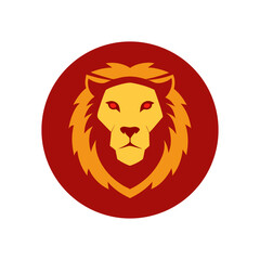Fototapeta premium Majestic Lion Head Vector Clipart Graphic For Power And Strength Themed Logos
