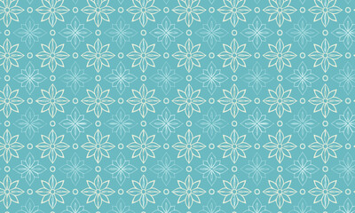 Winter Snowflake or Starburst Seamless Pattern
