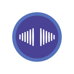 Obraz premium Abstract Sound Wave Vector Logo Icon in a Circle