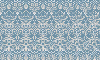 Elegant Ornate Baroque Style Lace Seamless Pattern