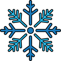 illustration of a blue snowflake